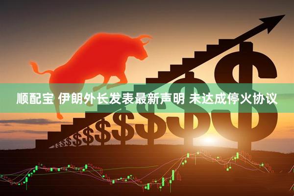 顺配宝 伊朗外长发表最新声明 未达成停火协议