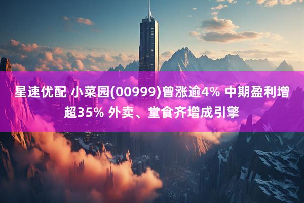 星速优配 小菜园(00999)曾涨逾4% 中期盈利增超35% 外卖、堂食齐增成引擎