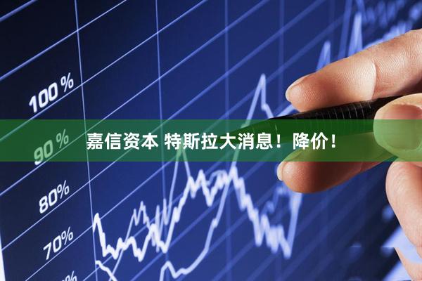 嘉信资本 特斯拉大消息！降价！