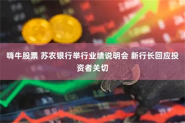 嗨牛股票 苏农银行举行业绩说明会 新行长回应投资者关切