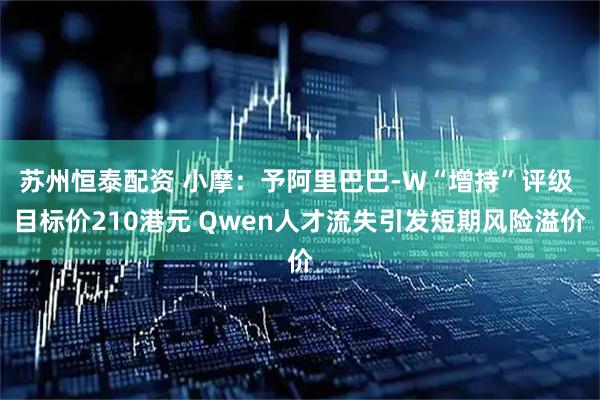 苏州恒泰配资 小摩：予阿里巴巴-W“增持”评级 目标价210港元 Qwen人才流失引发短期风险溢价